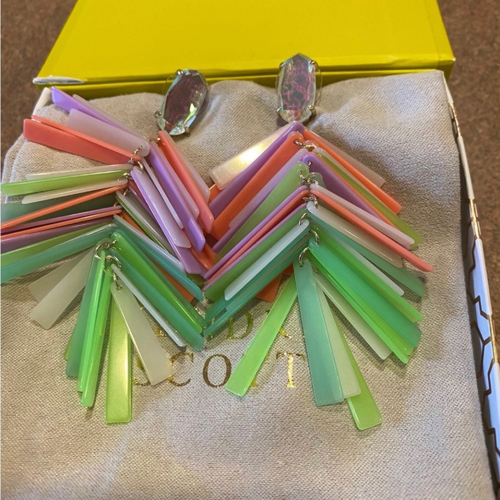 Kendra Scott EEUC Neon Mix / Dichroic Jasper Earrings